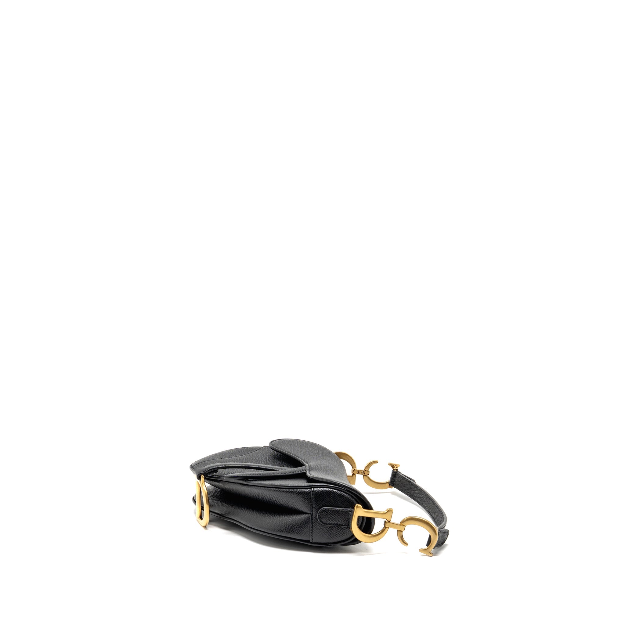 DIOR MINI SADDLE BAG CALFSKIN BLACK GHW