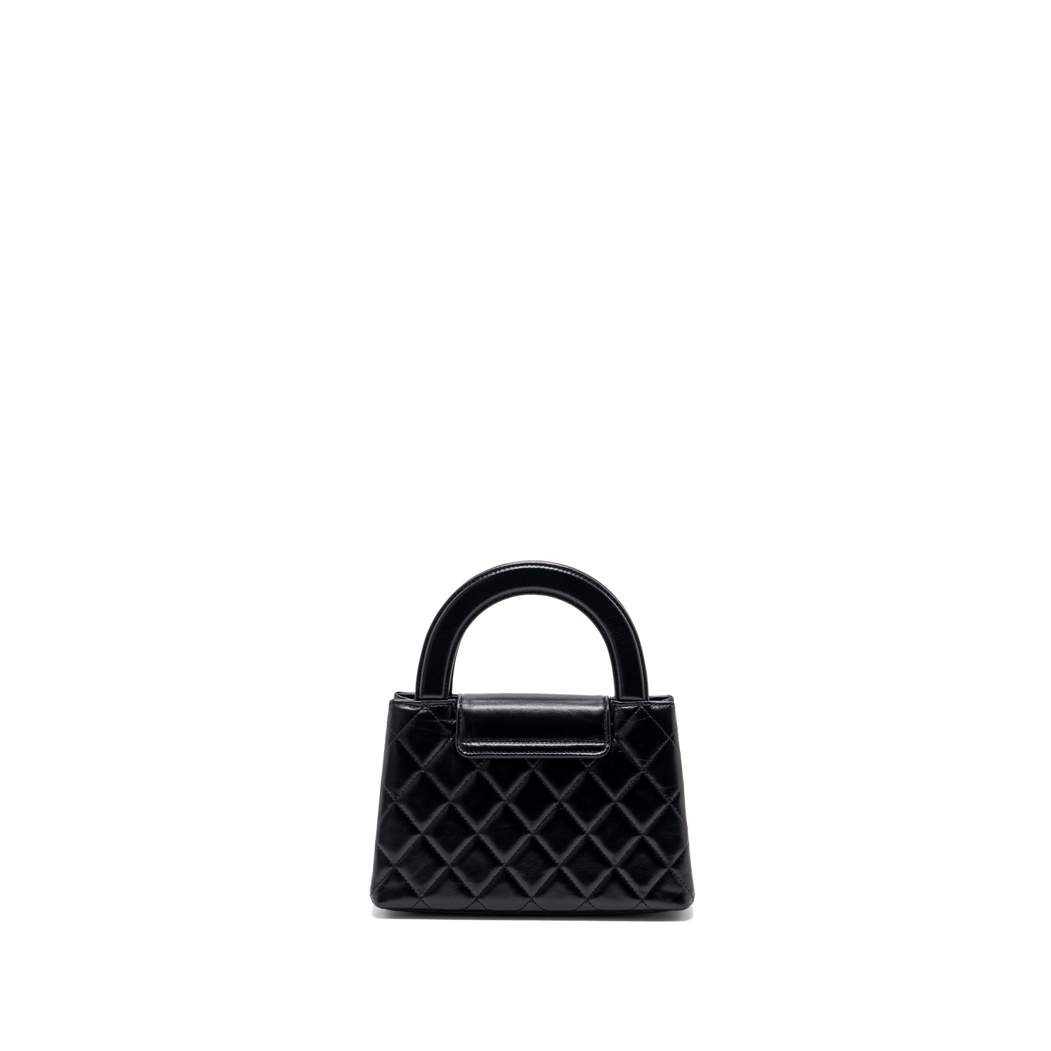 CHANEL 23K MINI SHOPPING TOTE CALFSKIN BLACK GHW(MICROCHIP)