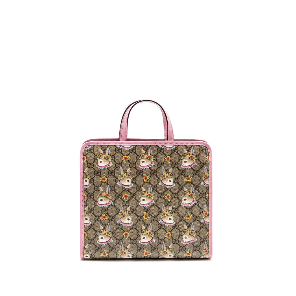 GUCCI CHILDREN’S YUKO HIGUCHI TOTE BAG GG SUPREME CANVAS/LEATHER PINK/MULTICOLOUR SHW