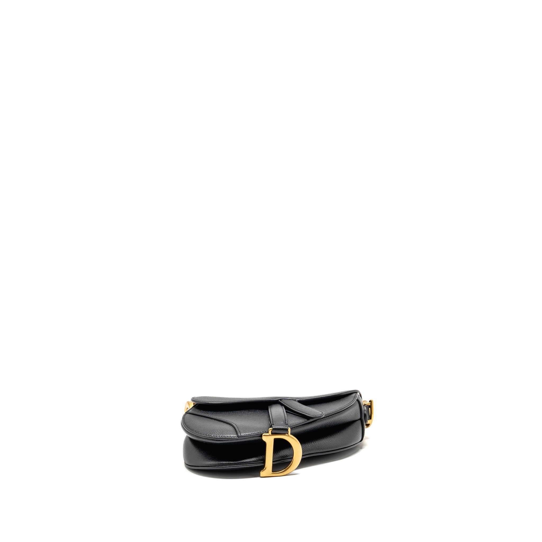 DIOR MINI SADDLE BAG CALFSKIN BLACK GHW