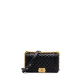 CHANEL MEDIUM CLASSIC BOY BAG CAVIAR BLACK BRUSHED GHW (MICROCHIP)