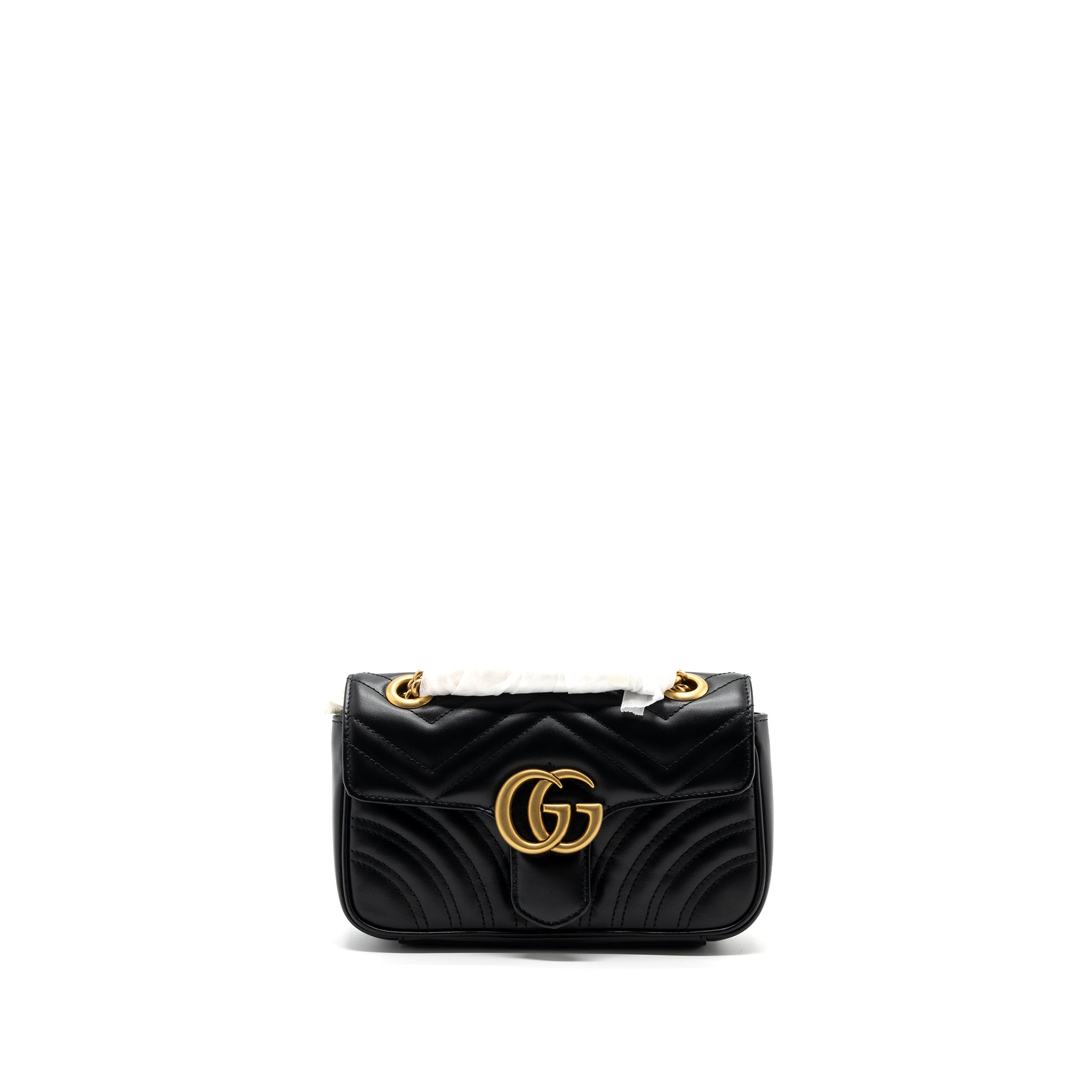 GUCCI MINI MARMONT CALFSKIN BLACK GHW
