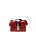 GUCCI SMALL SYLVIE BAG CALFSKIN RED GHW