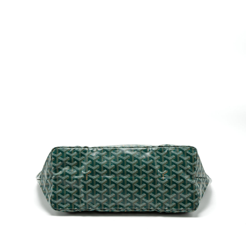 GOYARD SAINT LOUIS PM TOTE BAG GOYARDINE CANVAS GREEN SHW