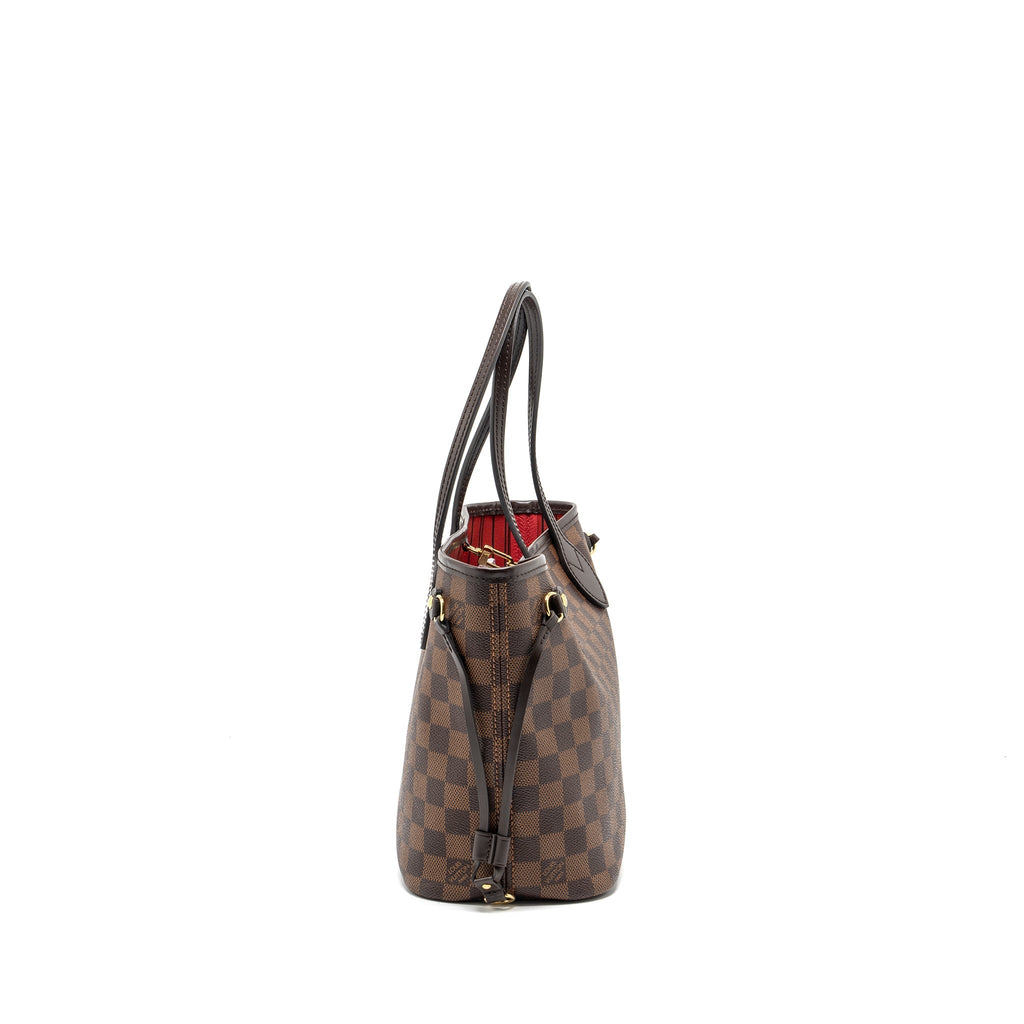 LOUIS VUITTON NEVERFULL PM DAMIER EBENE CANVAS GHW