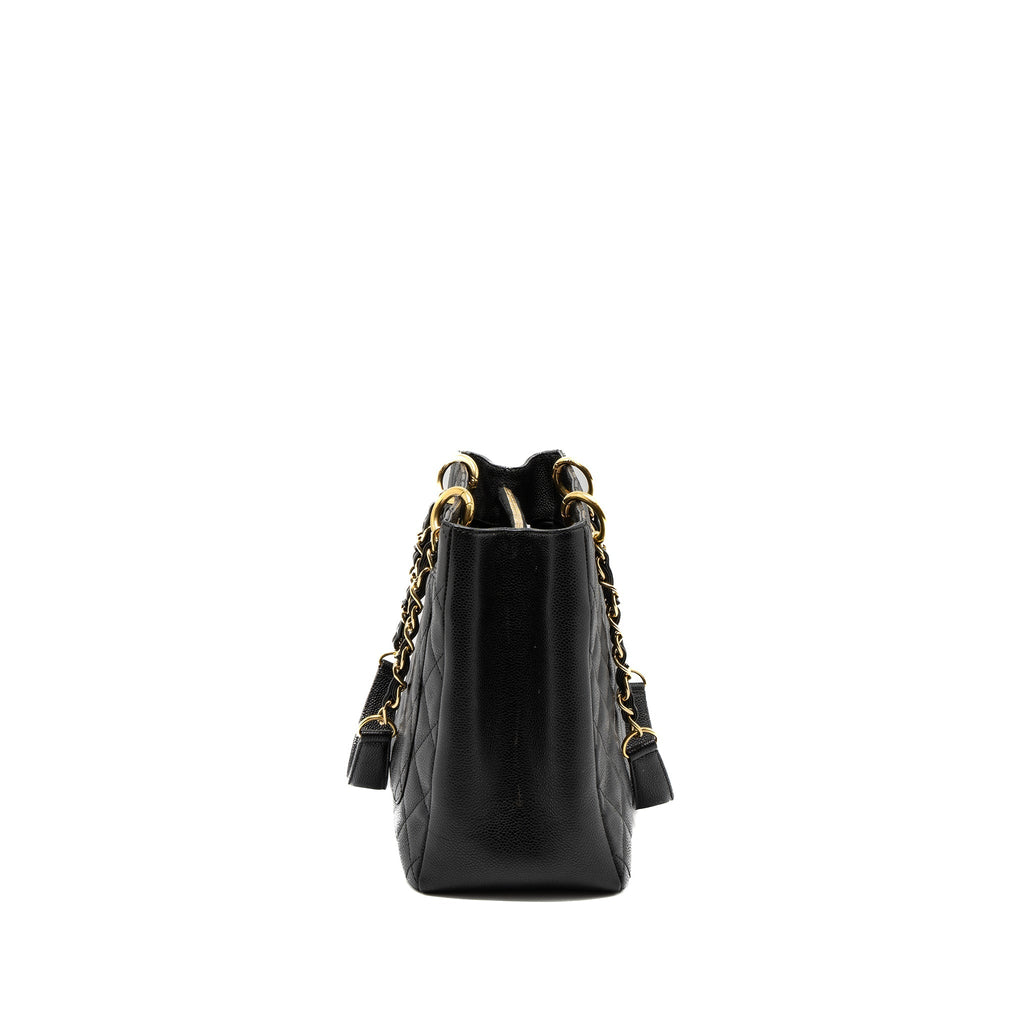 CHANEL GRAND SHOPPING TOTE/GST CAVIAR BLACK GHW