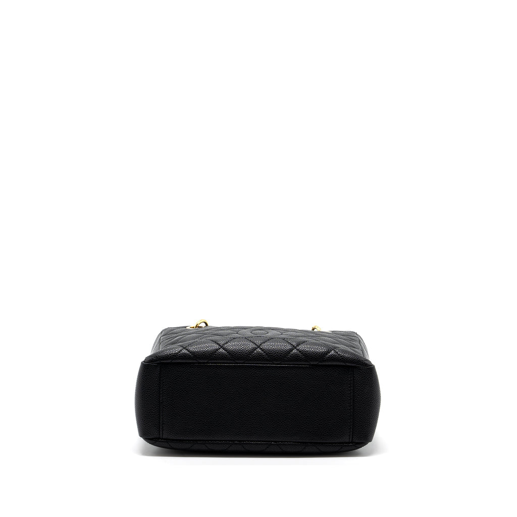 CHANEL GRAND SHOPPING TOTE BAG PM CAVIAR BLACK GHW