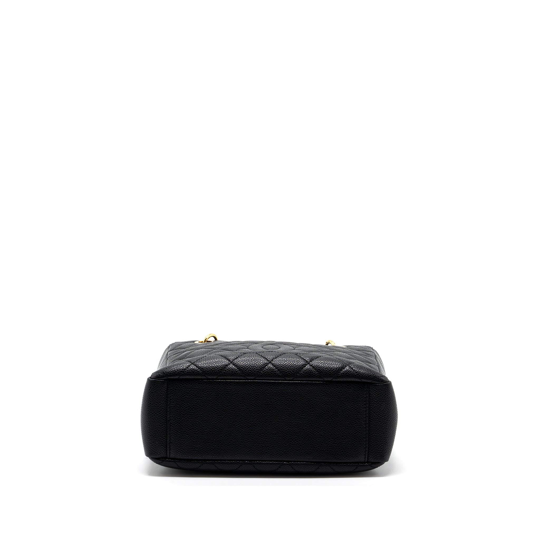 CHANEL GRAND SHOPPING TOTE BAG PM CAVIAR BLACK GHW