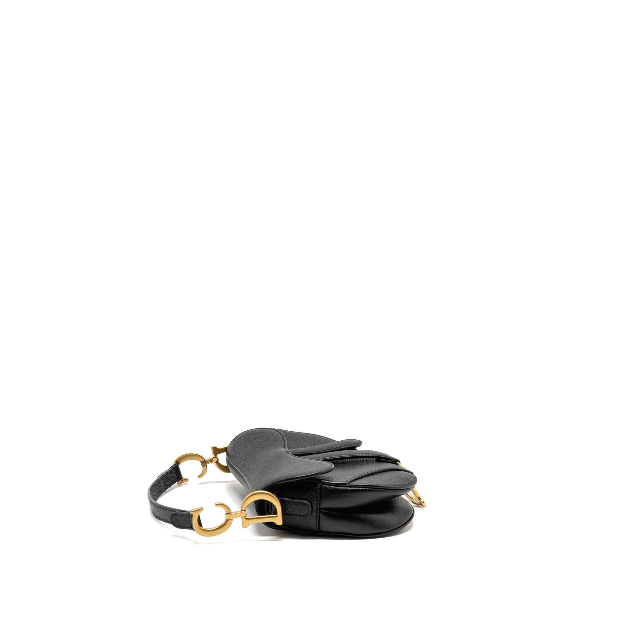 DIOR MINI SADDLE BAG CALFSKIN BLACK GHW