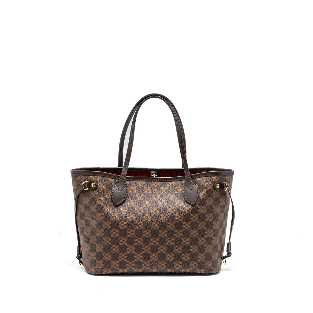 LOUIS VUITTON NEVERFULL PM DAMIER EBENE CANVAS GHW