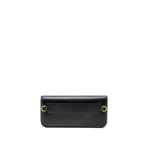 VALENTINO SMALL V LOGO CROSSBODY BAG CALFSKIN BLACK GHW