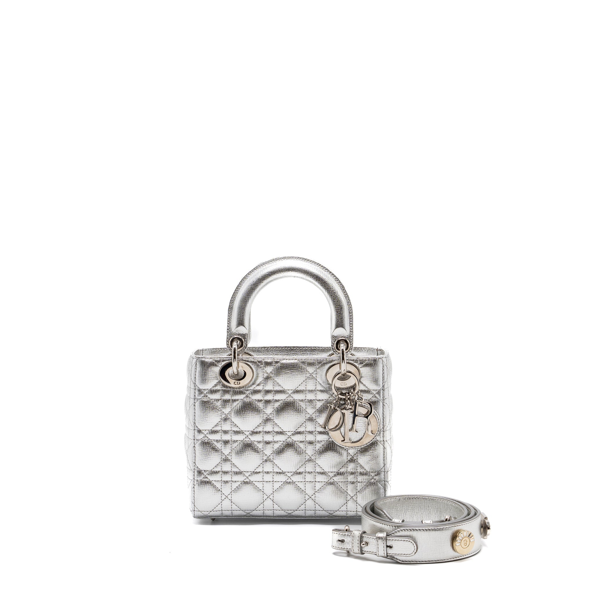 DIOR MY ABC DIOR SMALL LADY DIOR BAG CALFSKIN SILVER SHW