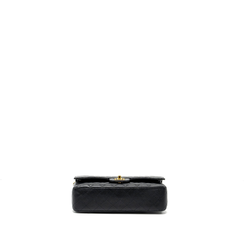 CHANEL MEDIUM CLASSIC DOUBLE FLAP BAG CAVIAR BLACK GHW