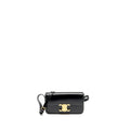 CELINE TRIOMPHE SHOULDER BAG SHINY CALFSKIN BLACK GHW