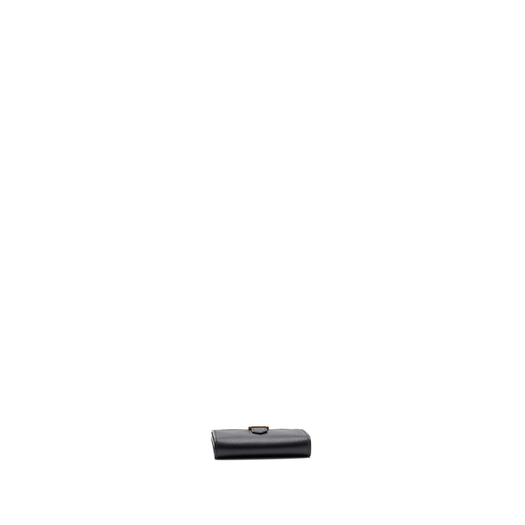 HERMES BEARN CARD HOLDER EPSOM BLACK GHW