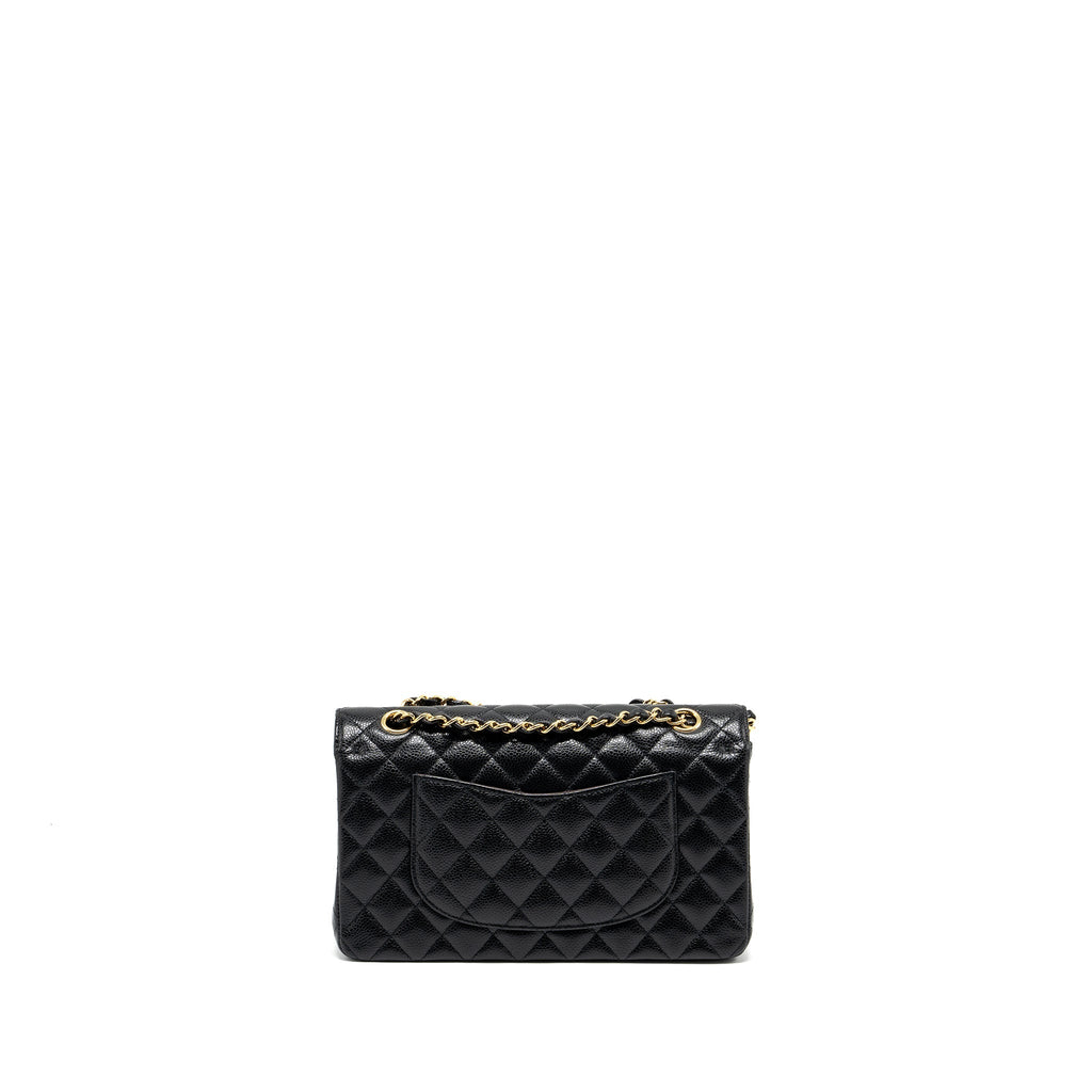 CHANEL MEDIUM CLASSIC DOUBLE FLAP BAG CAVIAR BLACK GHW