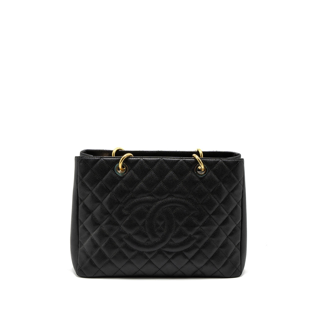 CHANEL GRAND SHOPPING TOTE/GST CAVIAR BLACK GHW