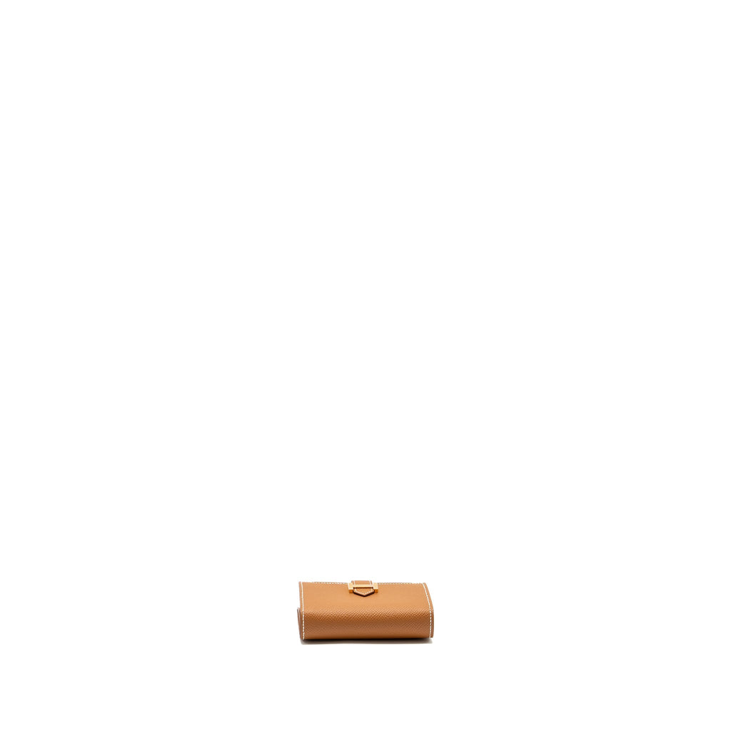 HERMES BEARN MINI WALLET EPSOM GOLD GHW