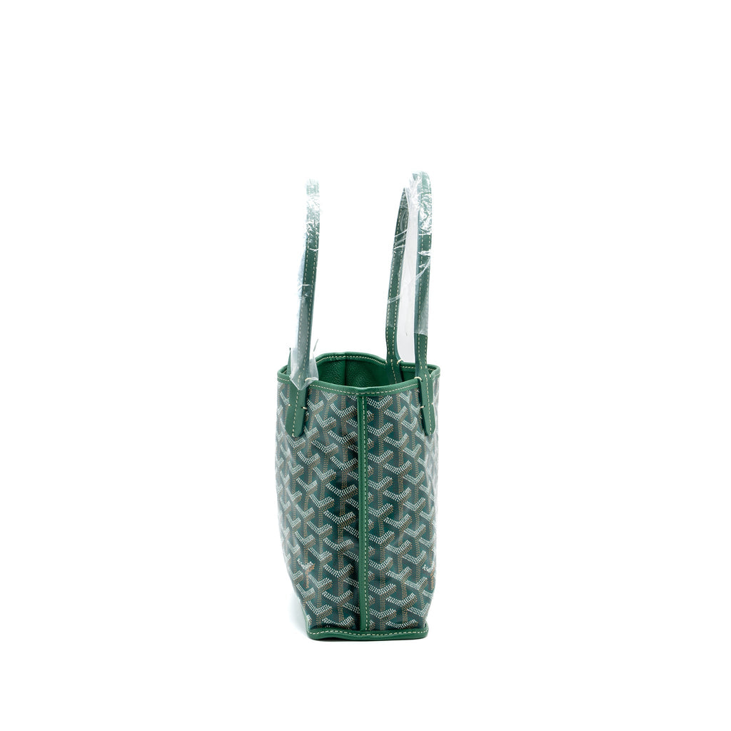 GOYARD ANJOU MINI BAG CANVAS/CALFSKIN GREEN SHW