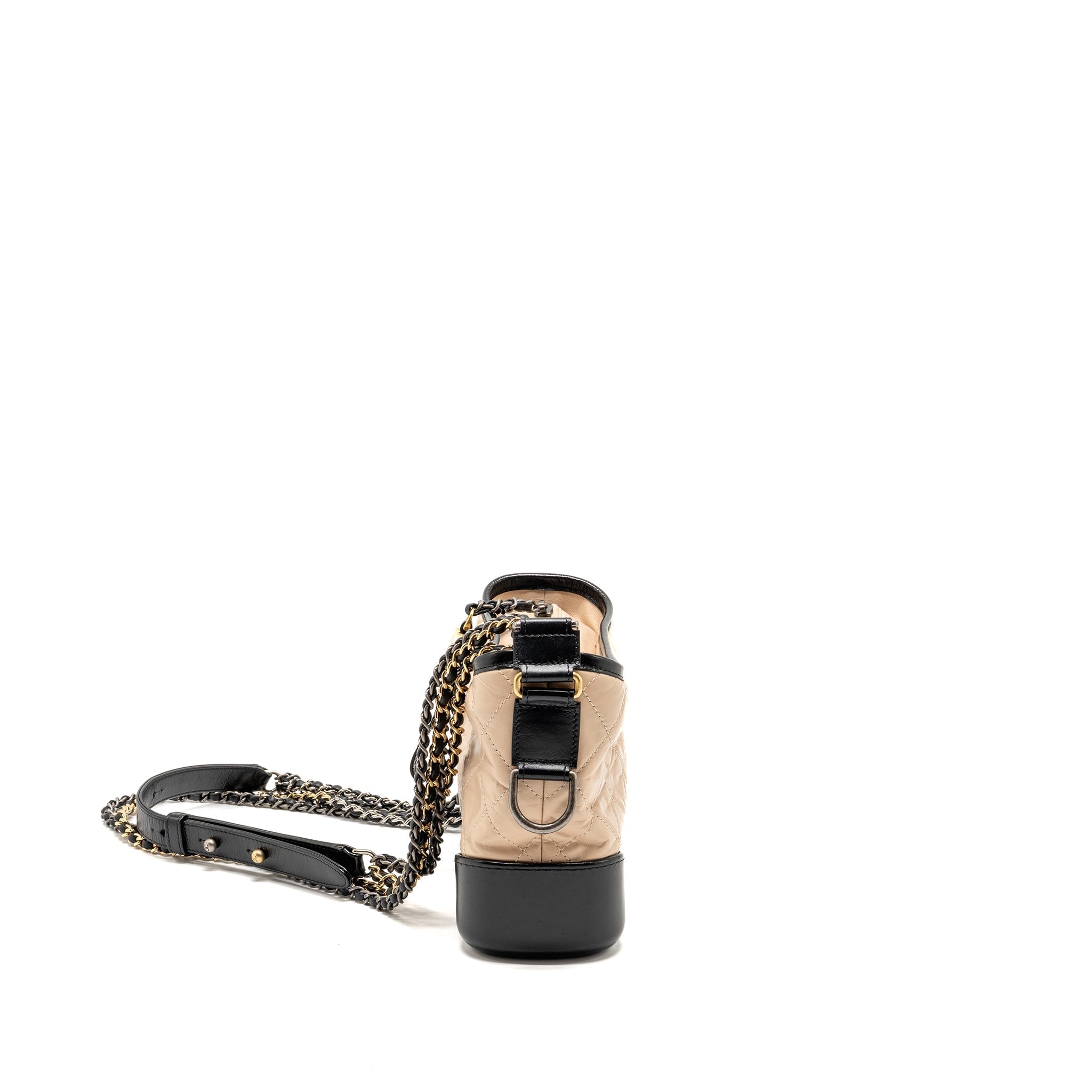 CHANEL SMALL GABRIELLE HOBO BAG CALFSKIN BEIGE MULTICOLOUR HARDWARE