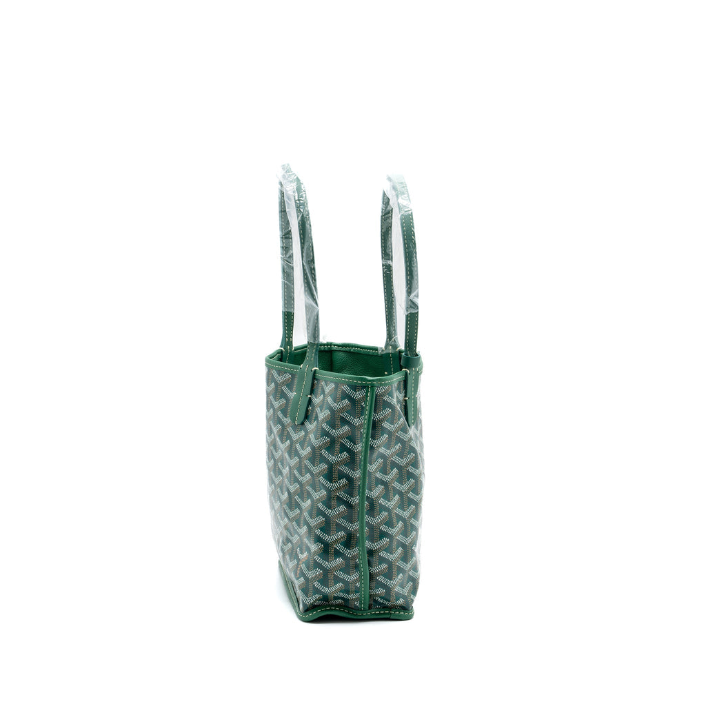 GOYARD ANJOU MINI BAG CANVAS/CALFSKIN GREEN SHW