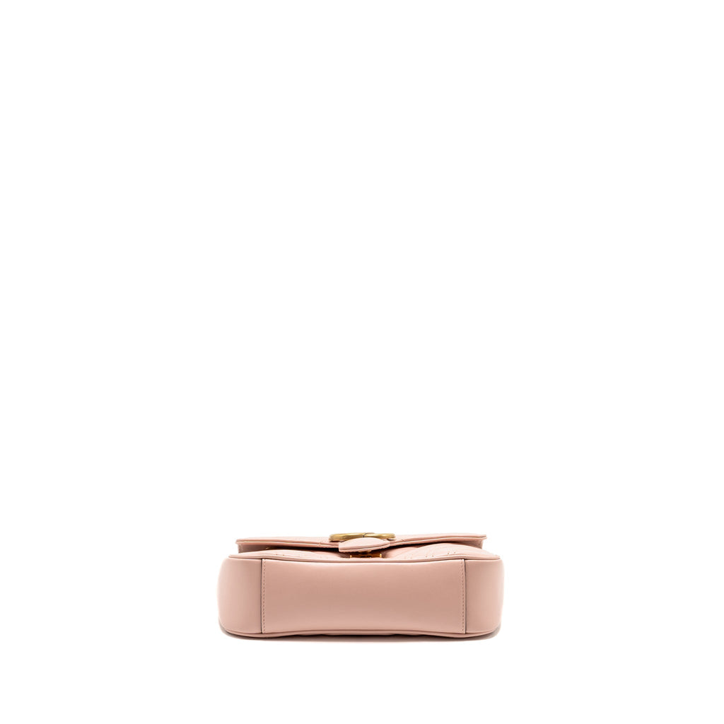 GUCCI SMALL GG MARMONT SHOULDER BAG CALFSKIN PINK GHW
