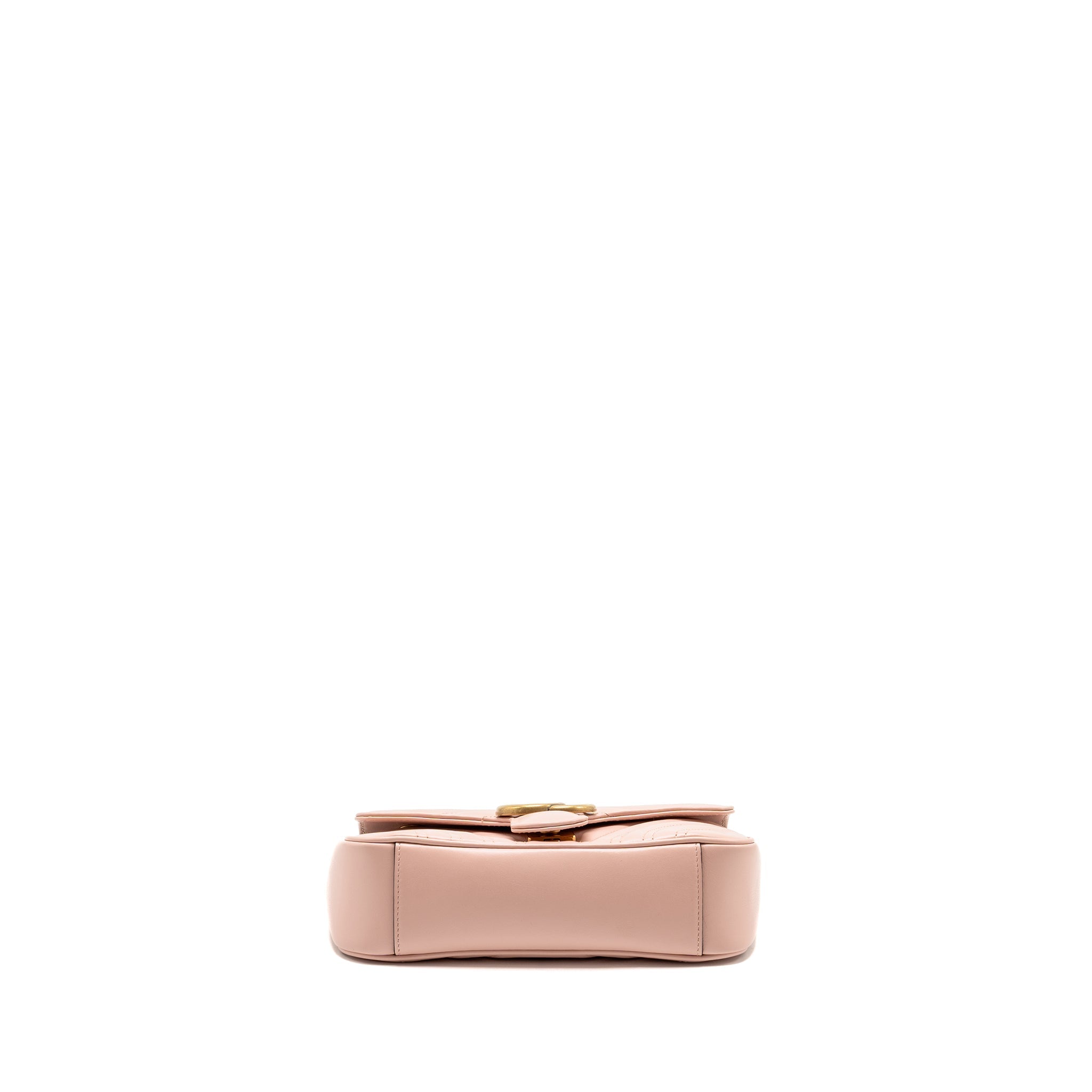 GUCCI SMALL GG MARMONT SHOULDER BAG CALFSKIN PINK GHW