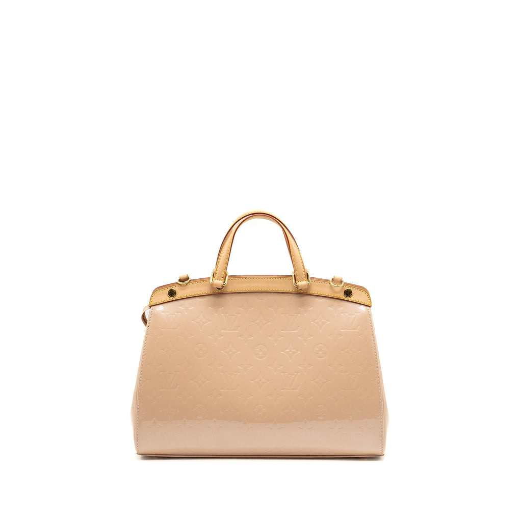 LOUIS VUITTON BREA MM PATENT LEATHER BEIGE GHW