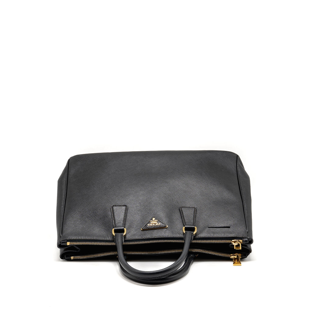 PRADA SAFFIANO TOTE BAG CALFSKIN BLACK GHW