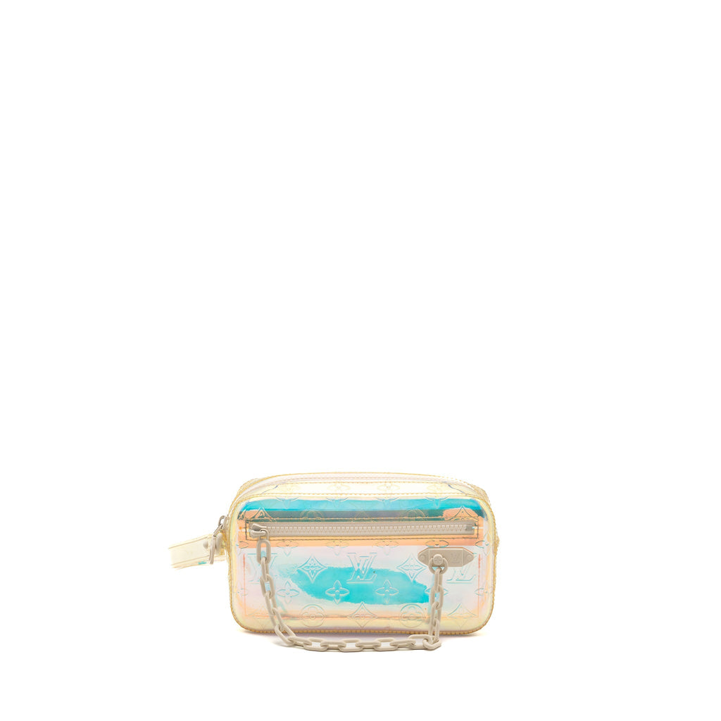LOUIS VUITTON VIRGIL ABLOH POCHETTE IRIDESCENT MONOGRAM PVC MULTICOLOR WHITE HARDWARE