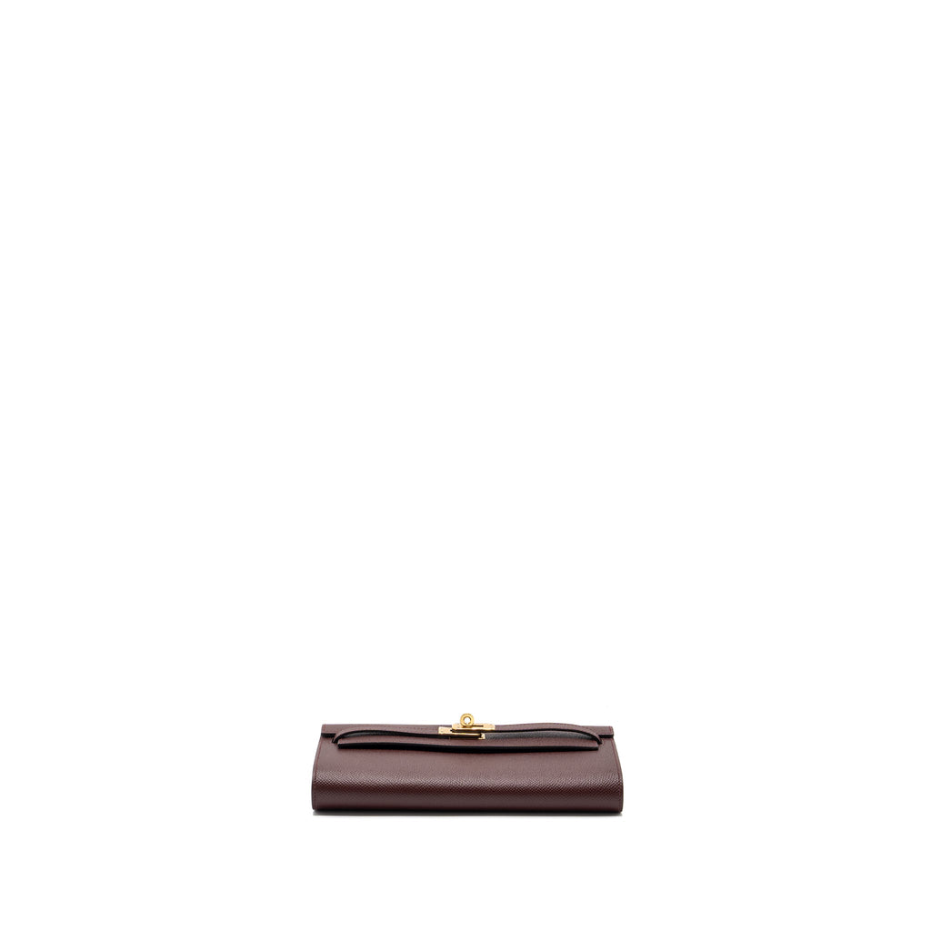 HERMES KELLY TO GO EPSOM 57 BORDEAUX GHW