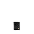 CHANEL COMPACT CARD HOLDER CAVIAR BLACK LGHW