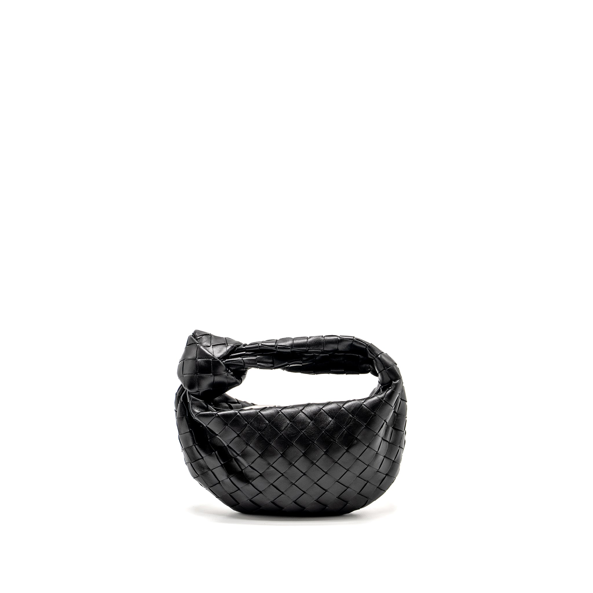 BOTTEGA VENETA MINI JODIE LAMBSKIN BLACK SHW