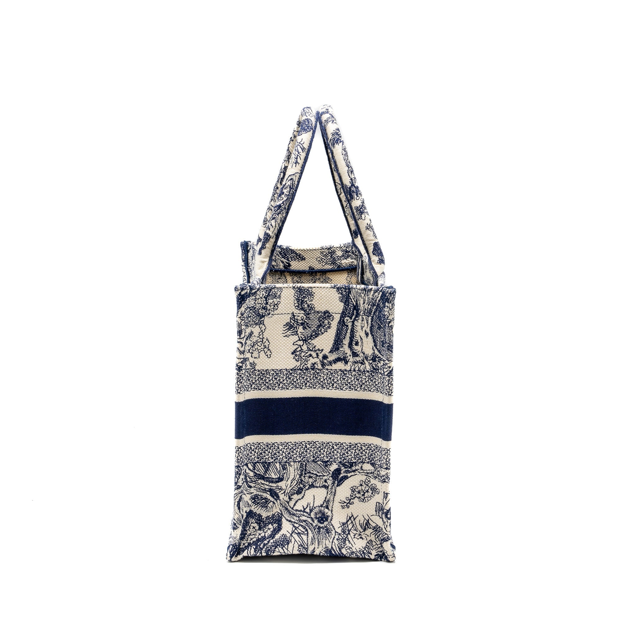 DIOR MEDIUM BOOK TOTE BLUE TOILE DE JOUY EMBROIDERY CANVAS
