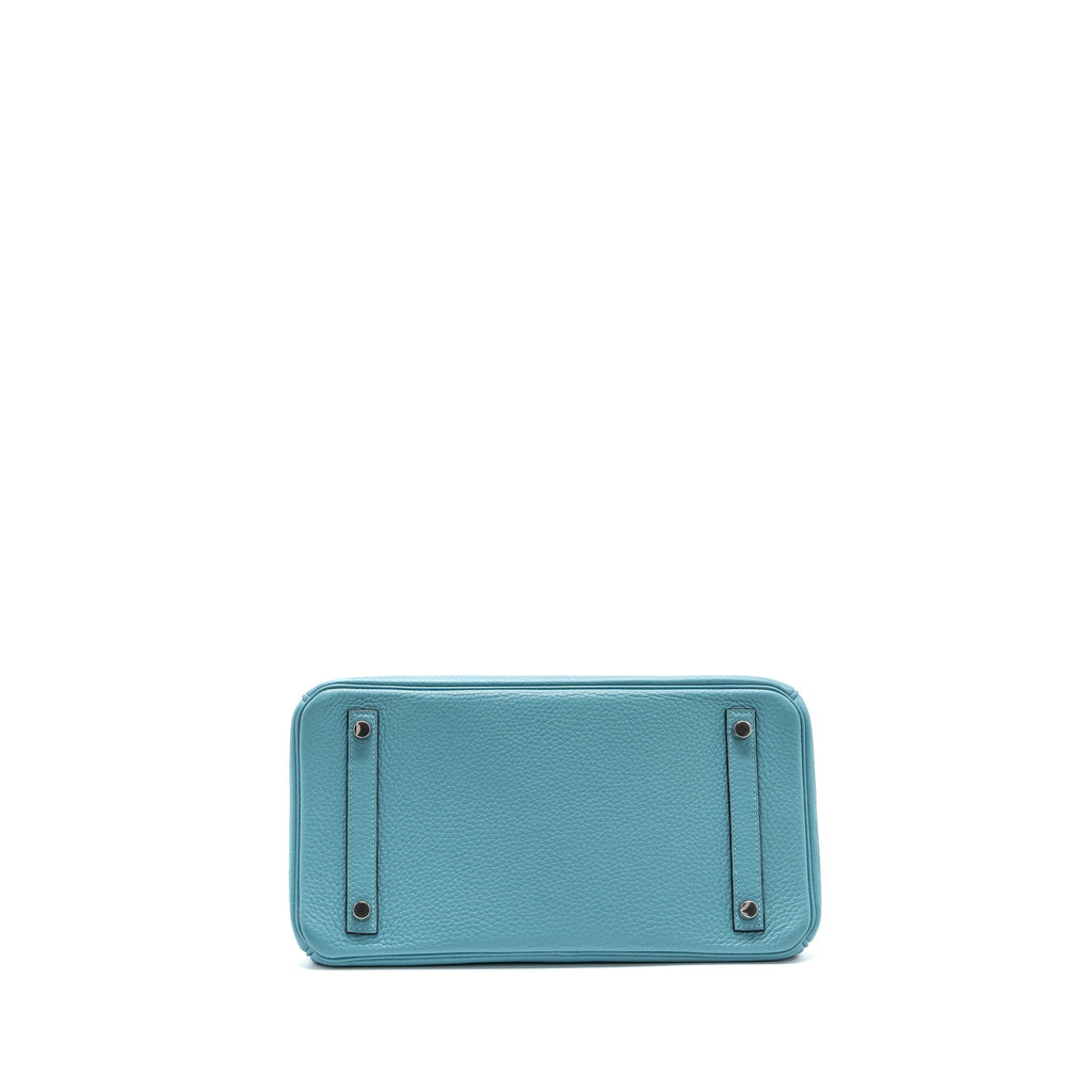 HERMES BIRKIN 30 CLEMENCE 3Z BLUE SAINT CYR SHW