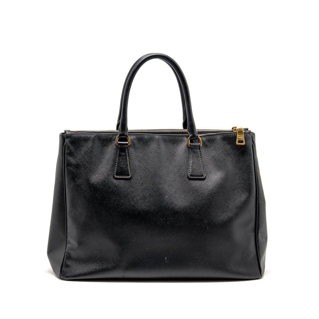 PRADA SAFFIANO TOTE BAG CALFSKIN BLACK GHW
