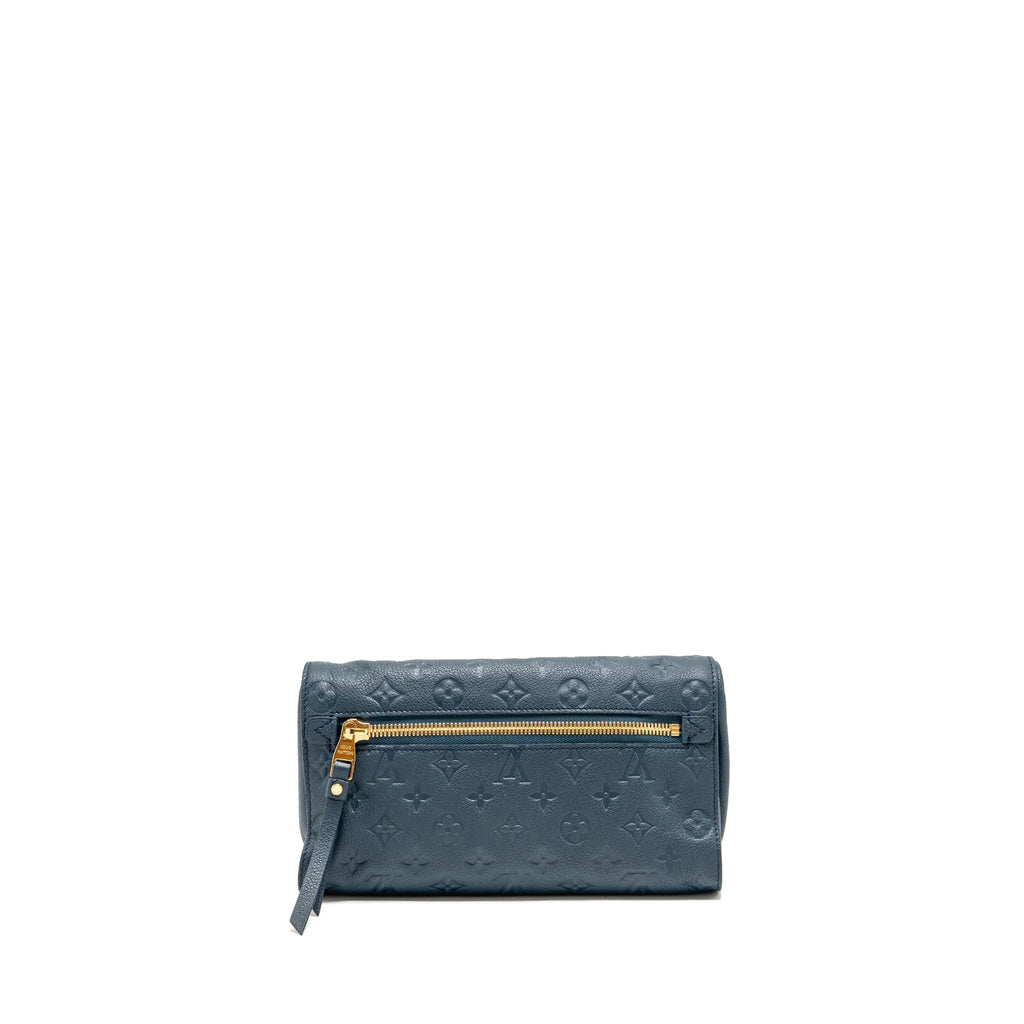 LOUIS VUITTON PETILLANTE CLUTCH MONOGRAM EMPREINTE LEATHER DARK BLUE GHW