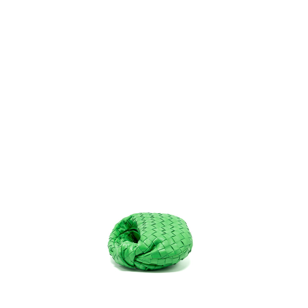 BOTTEGA VENETA MINI JODIE LAMBSKIN GREEN SHW