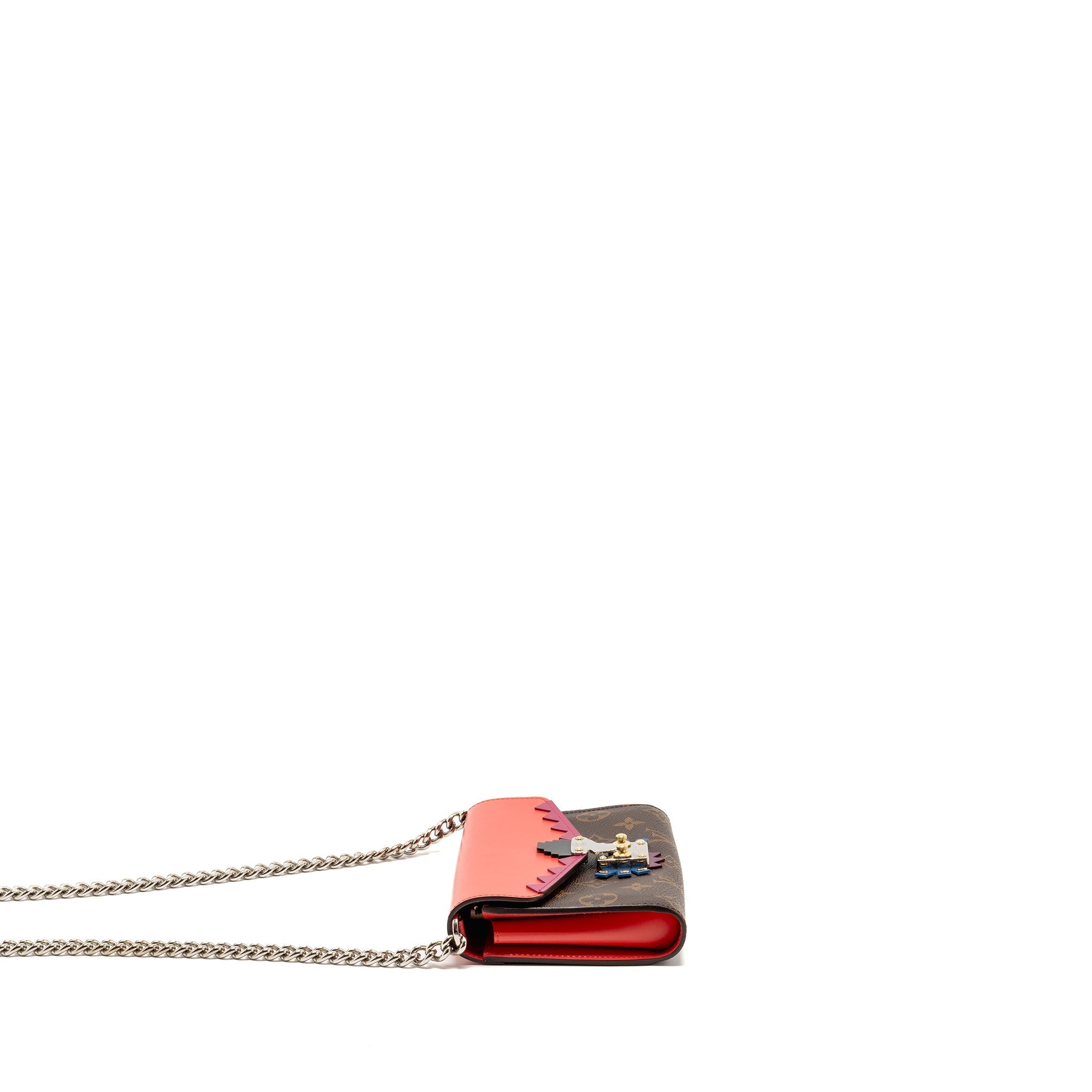 LOUIS VUITTON TOTEM CHAIN WALLET MONOGRAM CAVAS/CALFSKIN MULTICOLOUR WITH MULTICOLOUR HARDWARE