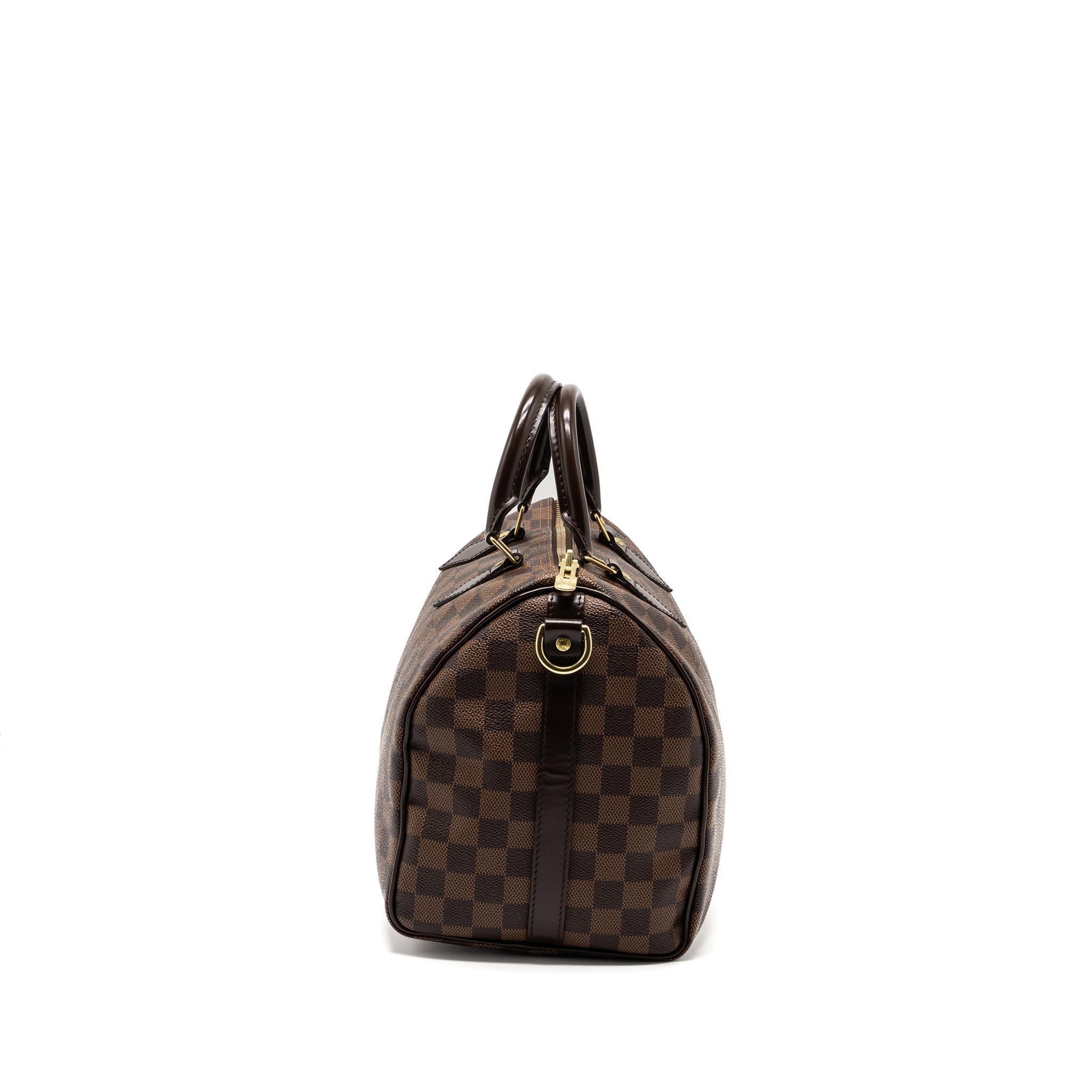 LOUIS VUITTON SPEEDY 30 BANDOULIERE DAMIER EBENE CANVAS GHW