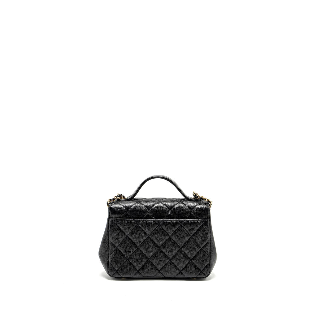 CHANEL SMALL BUSINESS AFFINITY CAVIAR BLACK LGHW
