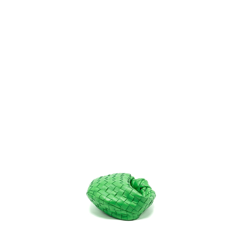 BOTTEGA VENETA MINI JODIE LAMBSKIN GREEN SHW