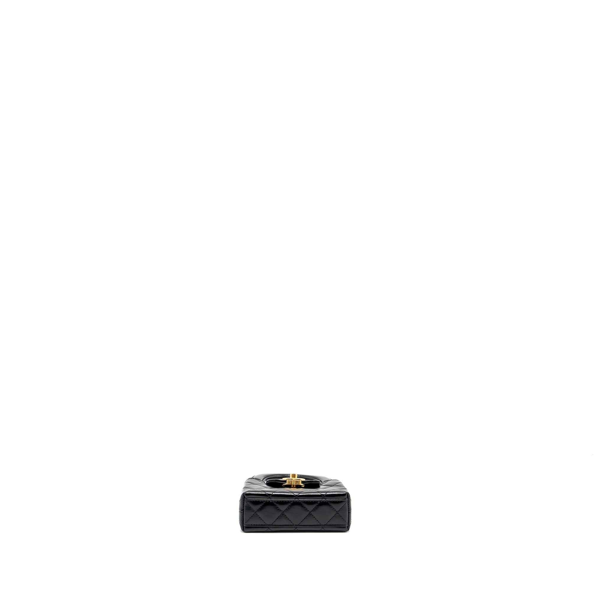 CHANEL 24P MINI NANO KELLY SHOPPER CALFSKIN BLACK GHW(MICROCHIP)