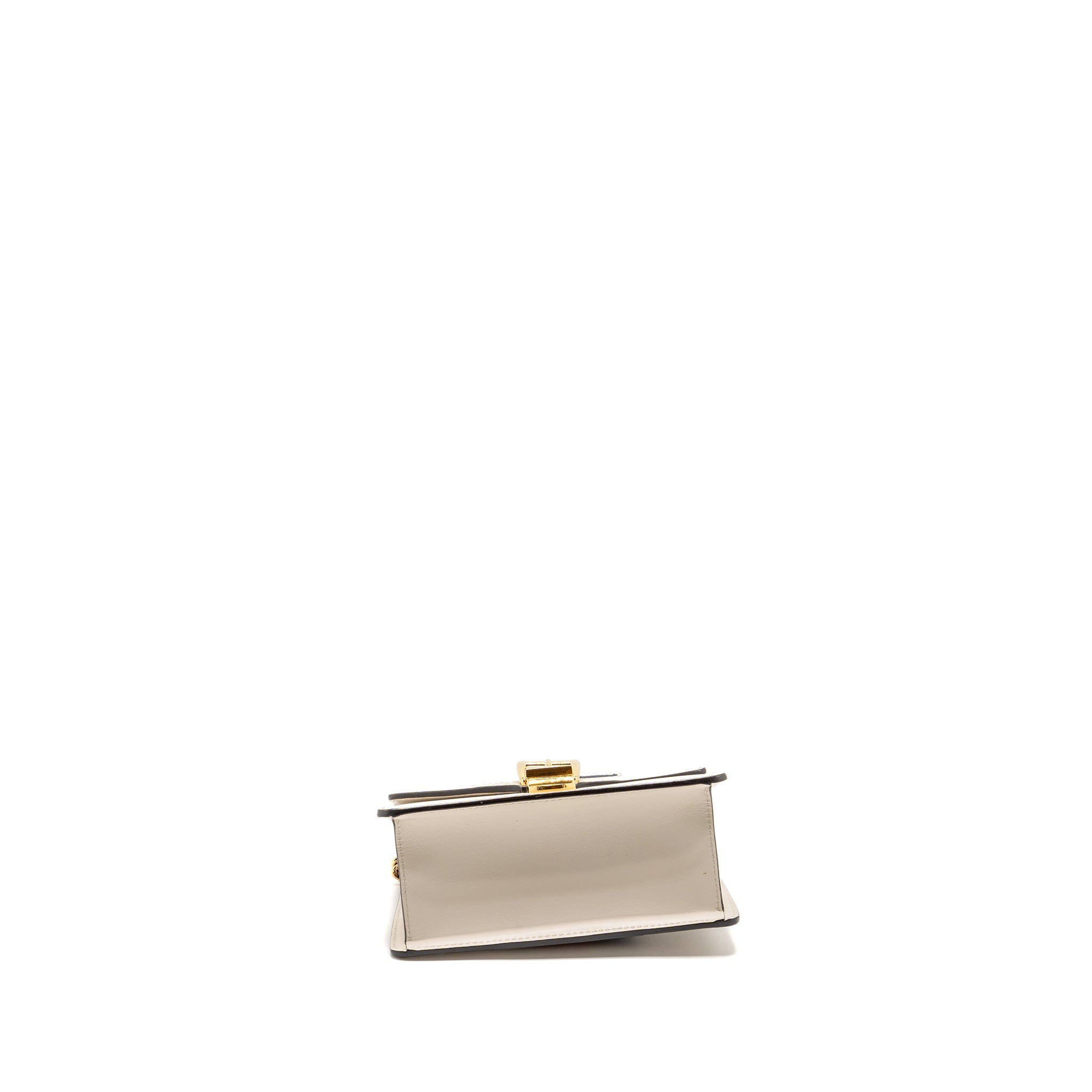 GUCCI MINI SYLVIE CHAIN BAG CALFSKIN WHITE/MULTICOLOUR GHW