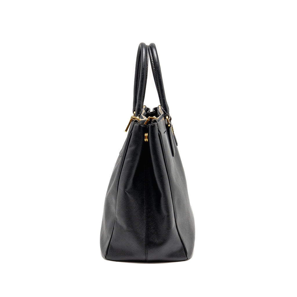 PRADA SAFFIANO TOTE BAG CALFSKIN BLACK GHW