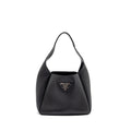 PRADA MEDIUM LEATHER TOTE BLACK SHW