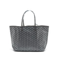 GOYARD SAINT LOUIS PM TOTE BAG GOYARDLINE CANVAS / LEATHER GREY SHW