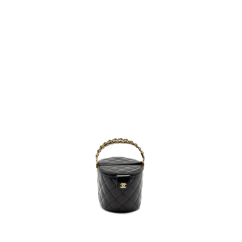 CHANEL PICNIC VANITY LAMBSKIN BLACK GHW (MICROCHIP)