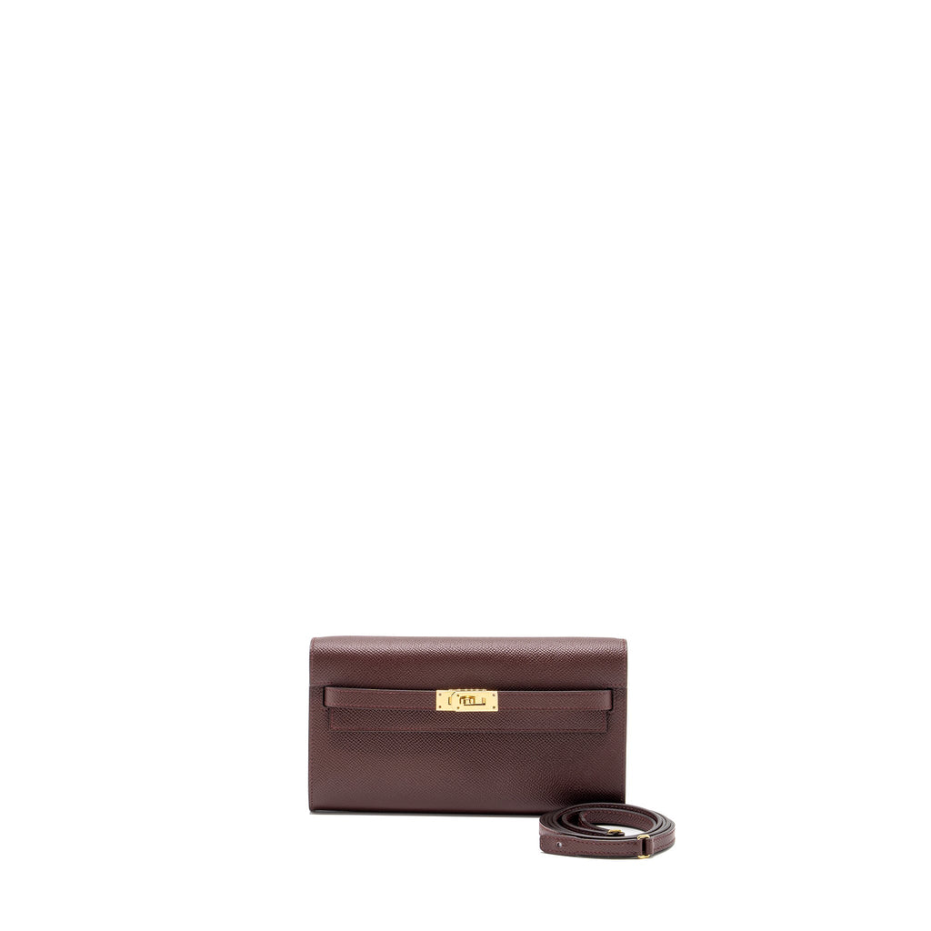 HERMES KELLY TO GO EPSOM 57 BORDEAUX GHW
