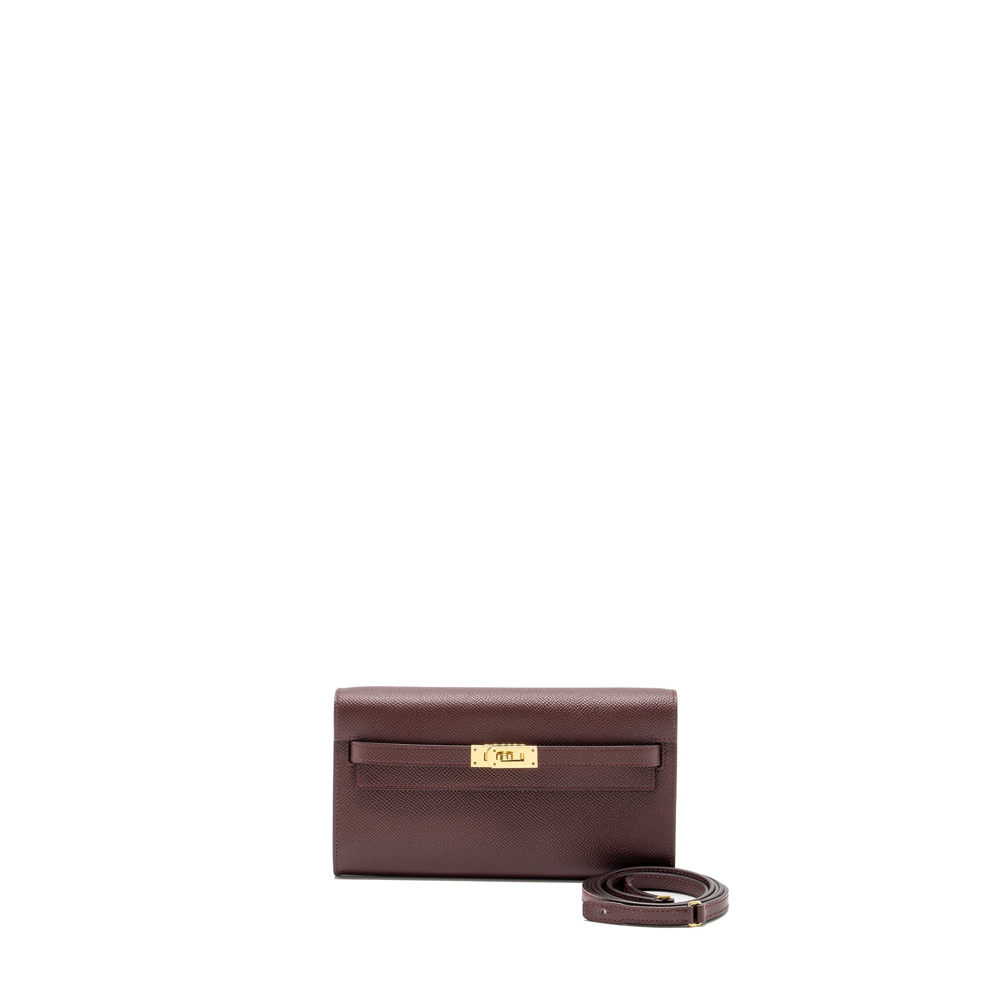 HERMES KELLY TO GO EPSOM 57 BORDEAUX GHW